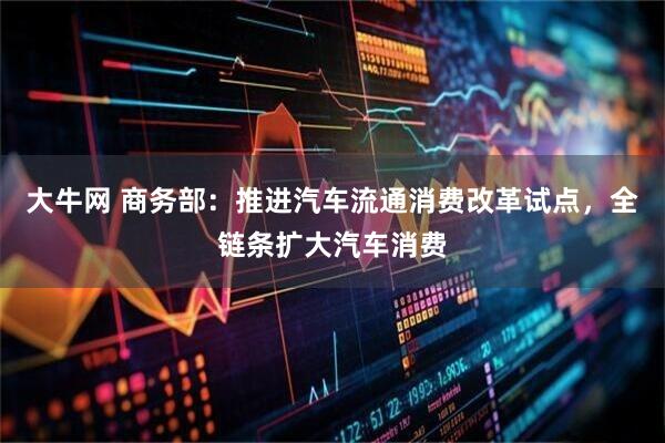 大牛网 商务部：推进汽车流通消费改革试点，全链条扩大汽车消费