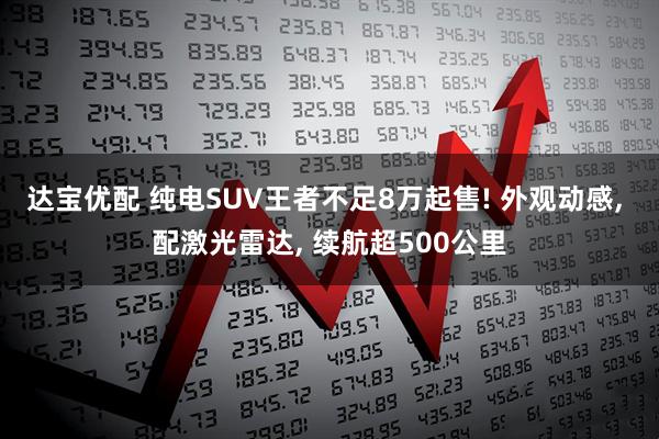 达宝优配 纯电SUV王者不足8万起售! 外观动感, 配激光雷达, 续航超500公里